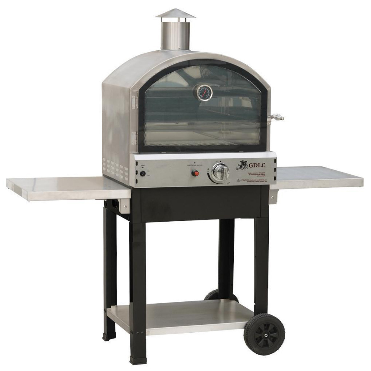 kemper four a gaz barbecue exterieur 4700w mobile 2 etages de cuisson pizza sur pierre et four basse temperature allumage piezo distriartisan