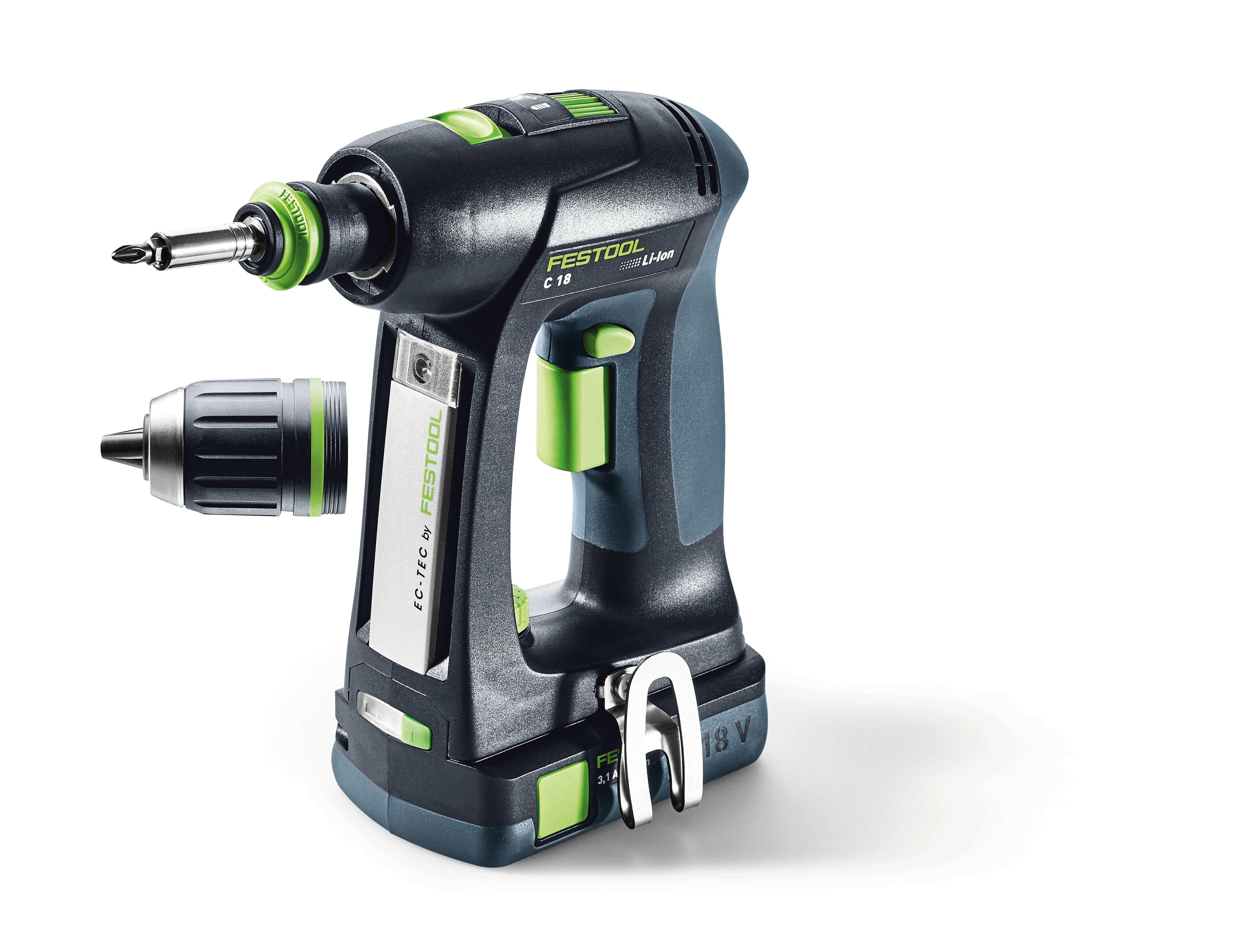 festool perceuse visseuse c18 2 batteries 18v 3 1ah chargeur mandrin centrotec 574921 distriartisan