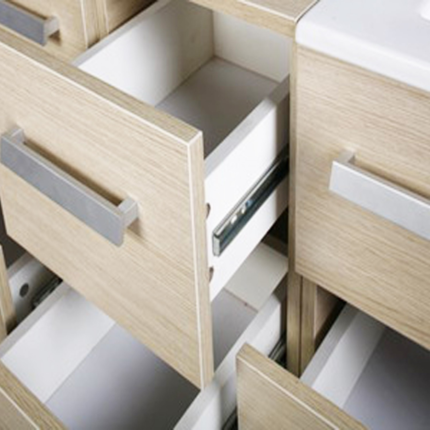 ensemble complet meuble salle de bain pure 2 vasques 2 miroirs distriartisan