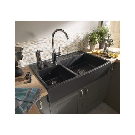 Timbre D Office Sarreguemines Evier Ceramique Timbre D Office 2 Bacs Baroque Anthracite Distriartisan