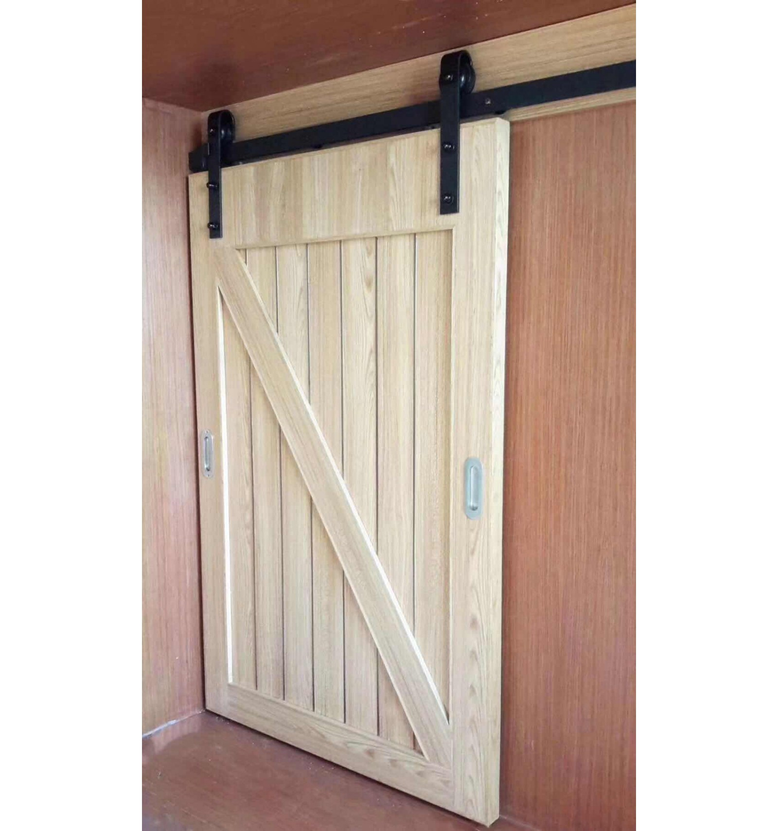 secury t dispositif pour 1 porte coulissante dite de ferme rail de 2m de long distriartisan