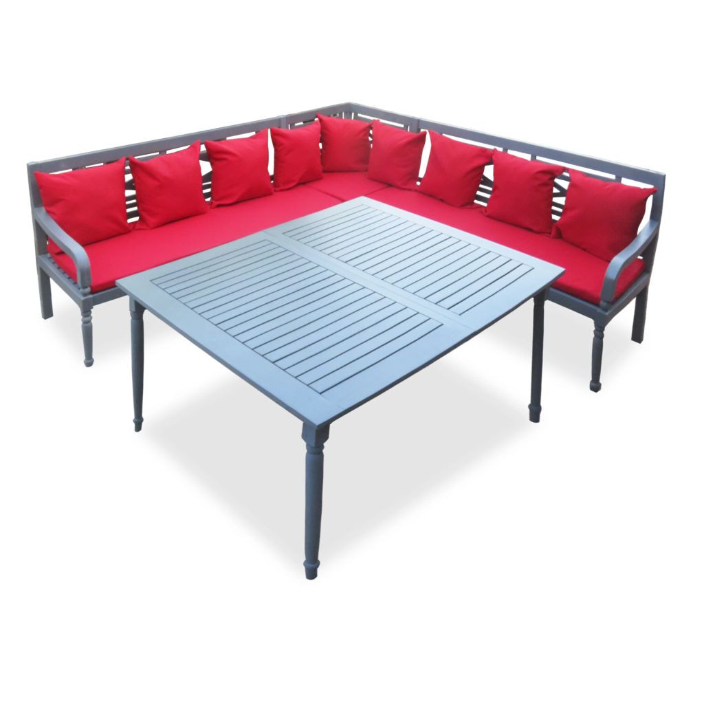 vidaxl vidaxl jeu de canape d angle d exterieur et table 16 pcs bois d acacia distriartisan