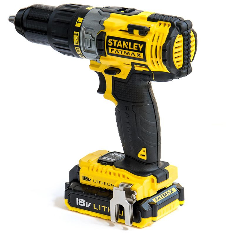 stanley perceuse visseuse fmc601c2k fatmax 18v 2 batteries 1 3 ah madrin autoserrant 13 mm chargeur batterie et valise distriartisan