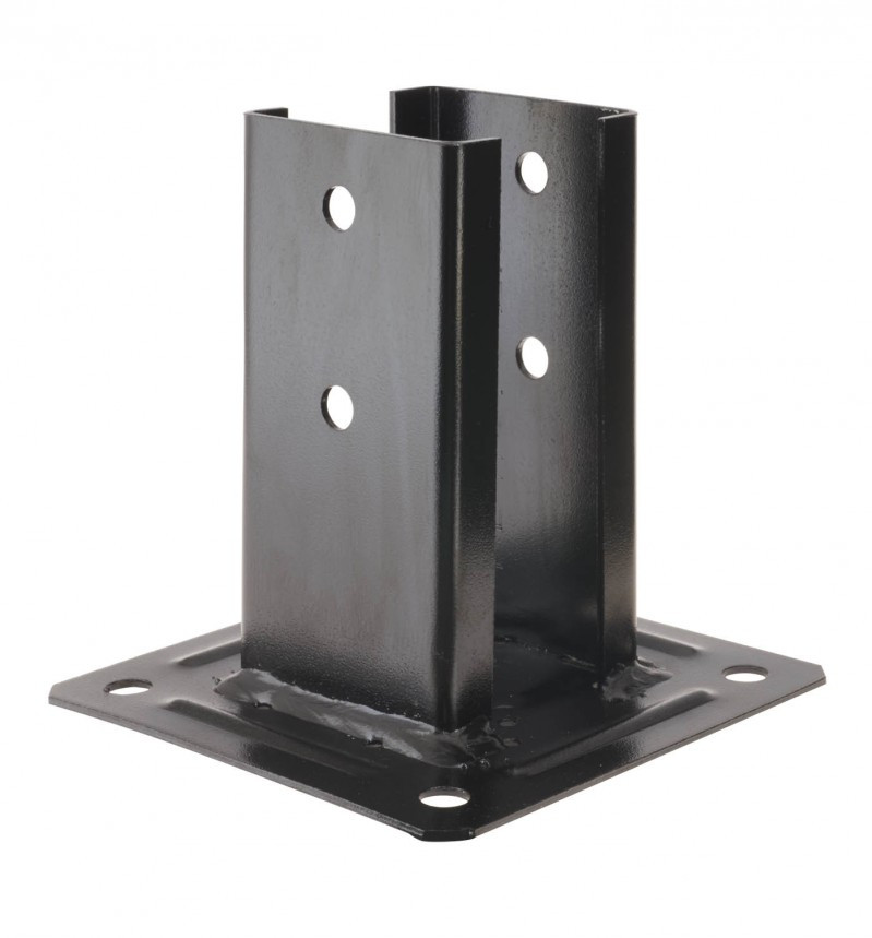 simpson pied de poteau carre noir pour claustras pret a fixer a l unite distriartisan