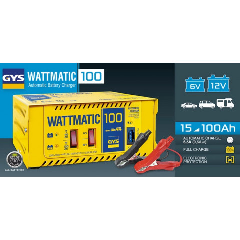 Chargeur de batterie automatique 6-12v 140w Wattmatic 100