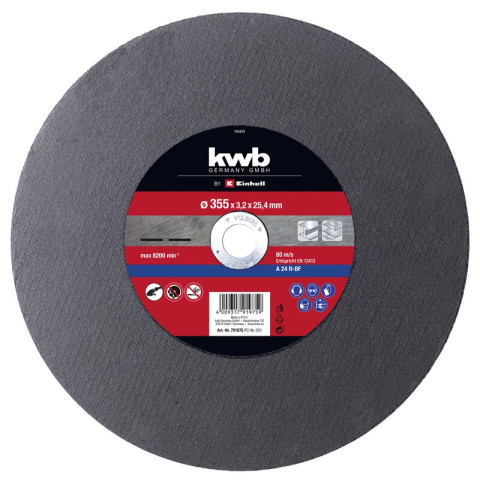 Disque à tronçonner, coupe transversale KWB - 355 x 25,4 x 3,2 mm - EINHELL - 49791975