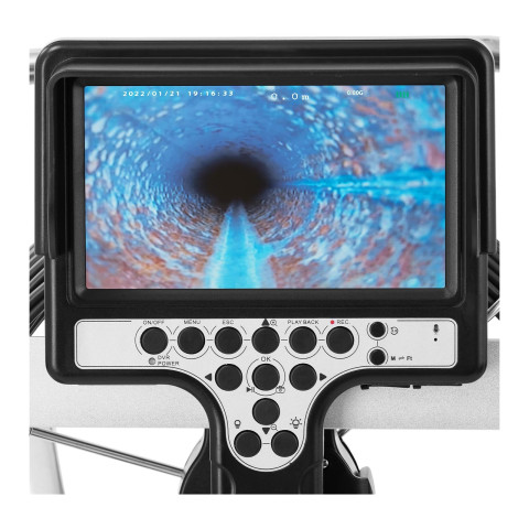 Helloshop26 - Caméra inspection canalisation caméra endoscopique 30 m 12  led écran 7 pouces - Distriartisan