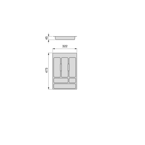 Range-couvert 8333023 optima vertex/concept 500mm emuca