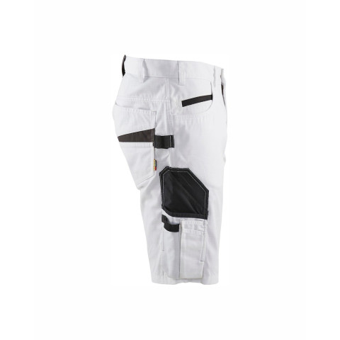 Short de peintre stretch Blanc/Gris-Foncé 10941330 - Taille au choix