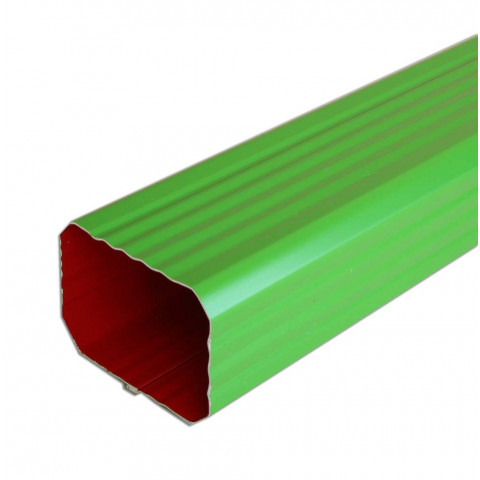 Tube de descente aluminium rectangulaire 60 x 80 mm longueur 2 mètres coloris au choix