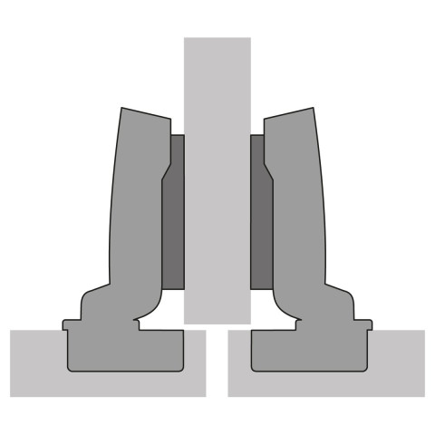 Charnière HETTICH Sensys 8645i - Base 3 mm TH 52 - À visser - 9071206