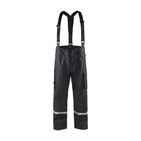 Pantalon pluie à bretelles haute-visibilité niveau 2 13022003 - Couleur et taille au choix
