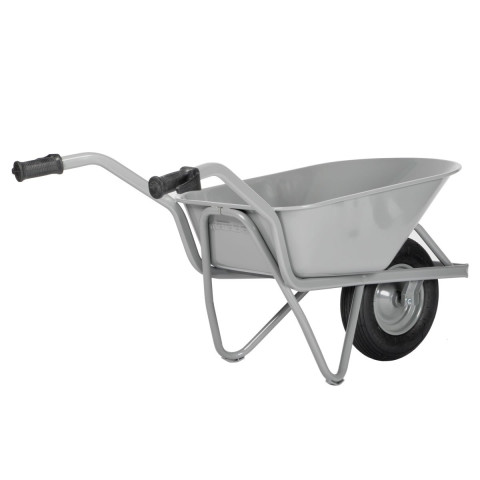 Brouette de chantier très robuste, roue pneumatique, capacité 80 litres
