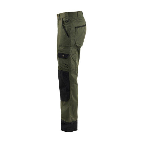 Pantalon paysagiste Vert-Armée/Noir 14541835 - Taille au choix