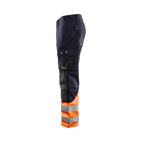 Pantalon multinormes inhérent Marine/Orange-Fluo 14881513 - Taille au choix