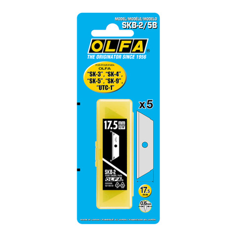Etui de 5 lames OLFA SKB-2/5B de 17.5 mm - CARPENTRAS SIGN - OL06211