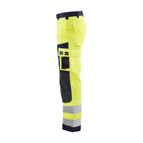 Pantalon Artisan Multinormes Jaune-Fluo/Marine 15781514 - Taille au choix