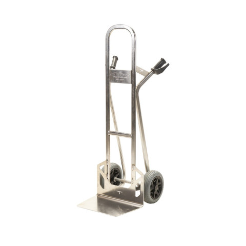 Diable aluminium a tablier sureleve, bavette 450x300mm