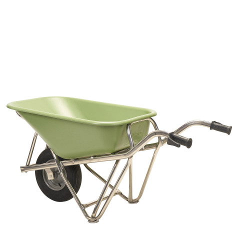 Brouette aluminium profi-Max Plus vert roue pneumatique