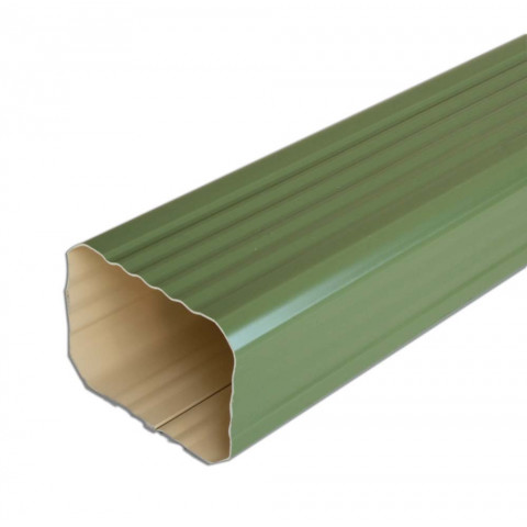 Tube de descente aluminium rectangulaire 60 x 80 mm longueur 2 mètres coloris au choix