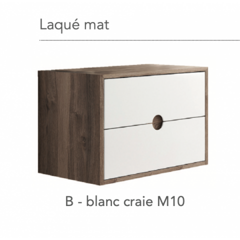 Ensemble meuble à poser 80 cm couleur bois et blanc simple vasque - baltic - 80 cm