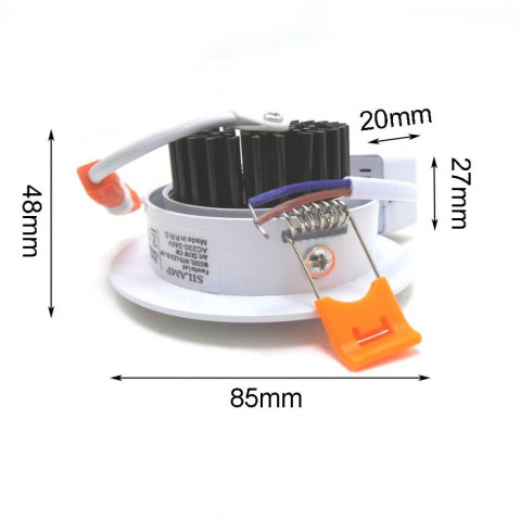 Spot encastrable led 3w 80 orientable - couleur eclairage au choix