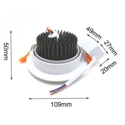 Spot encastrable led 7w 80 orientable - couleur eclairage au choix