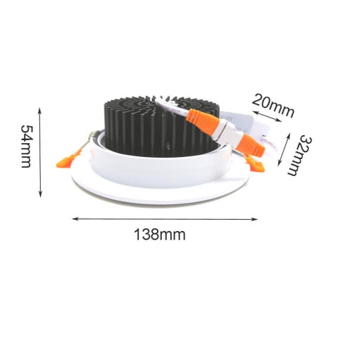 Spot encastrable led 12w 80 orientable - couleur eclairage au choix