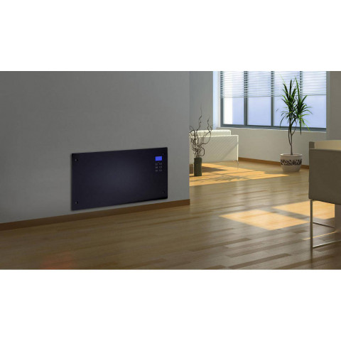 Radiateur électrique design noir écran led ecran led