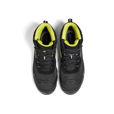 Chaussures de sécurité mi-hautes STORM S7S imperméables Noir/Jaune fluo 24790000 - Pointure au choix