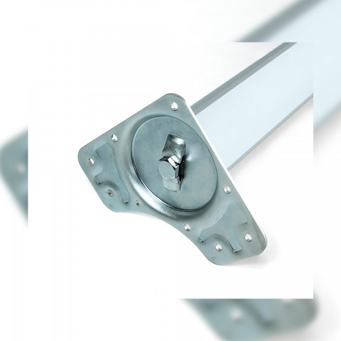Pied pour table carré réglable anodisé mat hauteur au choix