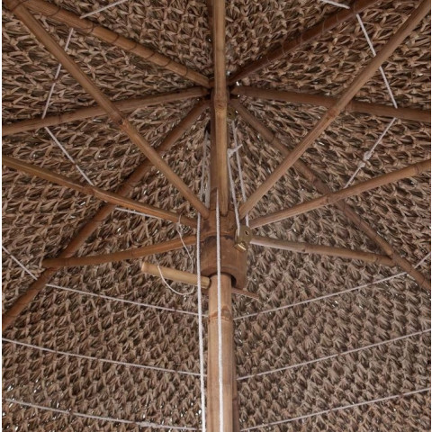 Parasol en bambou avec toit feuille de bananier 210 cm