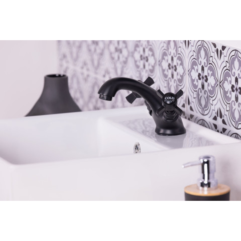 MELANGEUR DE LAVABO RETRO FINITION BLACK MAT