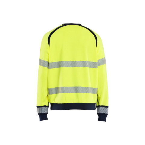 Sweat Multinormes Jaune fluo/Marine 30881762 - Taille au choix