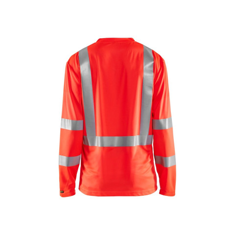 T-shirt à manches longues col V haute-visibilité anti-UV 33831011 - Couleur et taille au choix