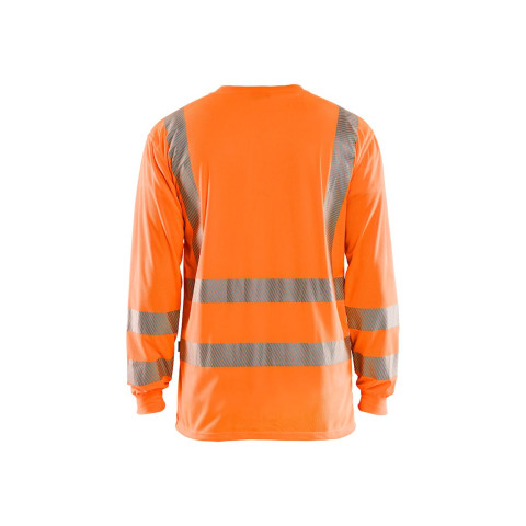 T-shirt à manches longues col V haute-visibilité anti-UV polyester 33851013 - Couleur et taille au choix