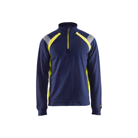 Sweat col camionneur avec détails fluo 34321158 - Couleur et taille au choix