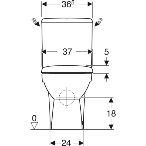 Pack WC au sol Renova compact avec abattant - GEBERIT - 501.859.00.1