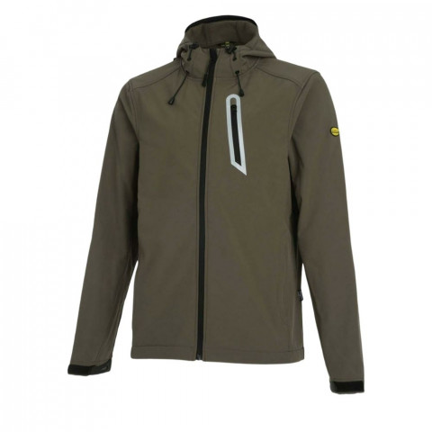 Veste de travail softshell coupe vent stretch à capuche diadora sail - Couleur et taille au choix