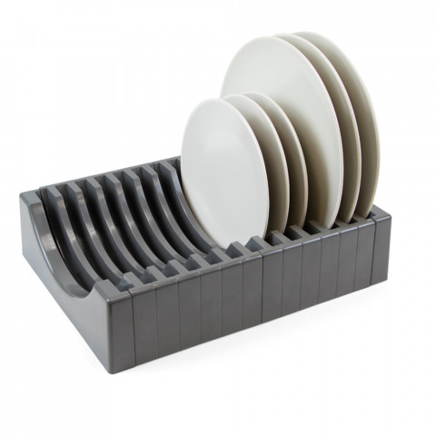 Porte-assiettes pour meuble 13 assiettes gris anthracite