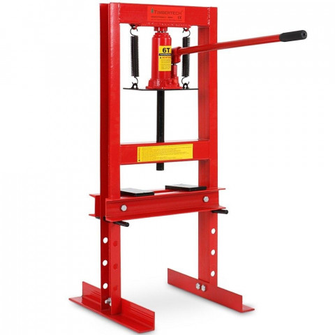 Presse hydraulique d'atelier 6 tonnes rouge helloshop26 3401044