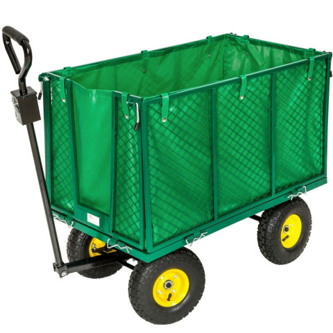 Chariot charrette de jardin main 544 kg outils jardinage helloshop26 0208003