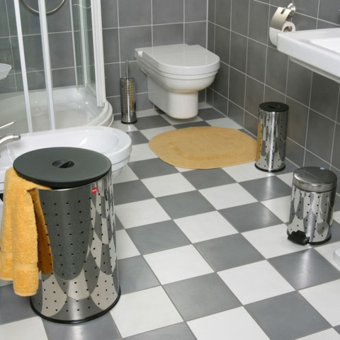 Hailo corbeille à linge bathline 42 l argenté 0744-221