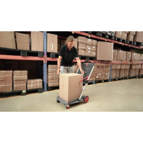 Chariot pliant Clax® équipé d'une caisse pliable 60 kg - 805010691