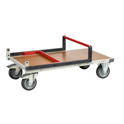 Chariot flat-pack dossier repliable 1000 x 600 mm plateau médium roues TPE 400 kg