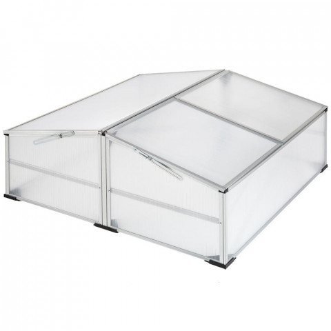 Mini serre de jardin aluminium polycarbonate 102 x 102 