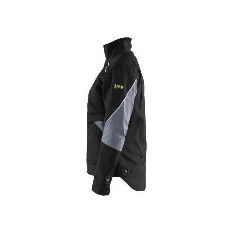 Veste retardant-flamme femme Noir/Gris-Clair 40711516 - Taille au choix