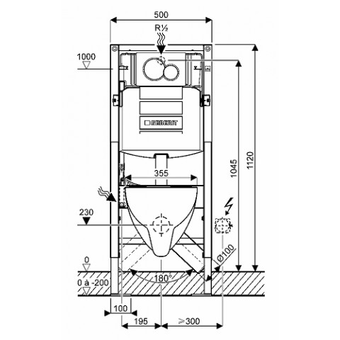 Pack bâti-support complet geberit sigma prima