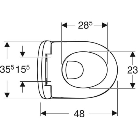 Pack WC suspendu à fond creux Renova Compact avec abattant blanc