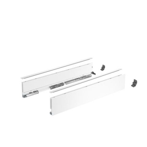 Profilé latéral de tiroir AvanTech YOU, H101mm x L450mm, blanc, gauche et droite - HETTICH - 9353387